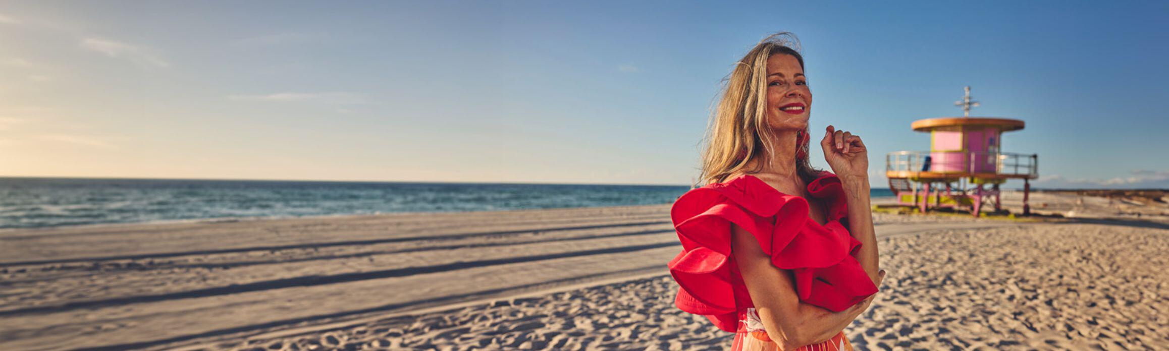 Lady on the beach